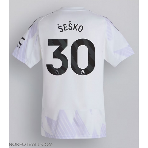 Billige Fotballdrakt Manchester United Benjamin Sesko #30 Replika Bortedrakt 2025-26 Kortermet Billige Fotballdrakt Manchester United Benjamin Sesko #30 Replika Bortedrakt 2025-26 Kortermet